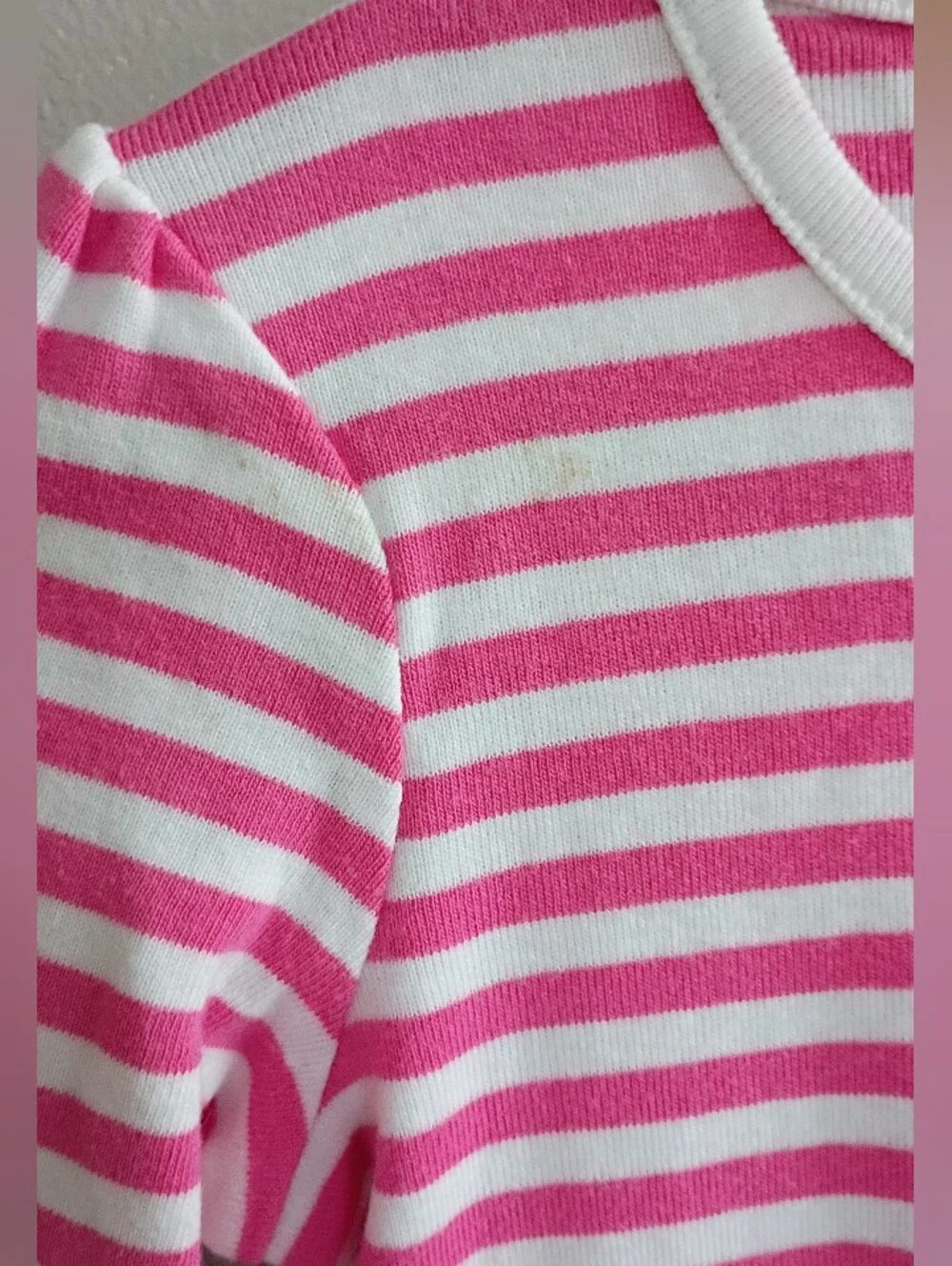 Gymboree Pink & White Striped Cupcake Print Casual Dress